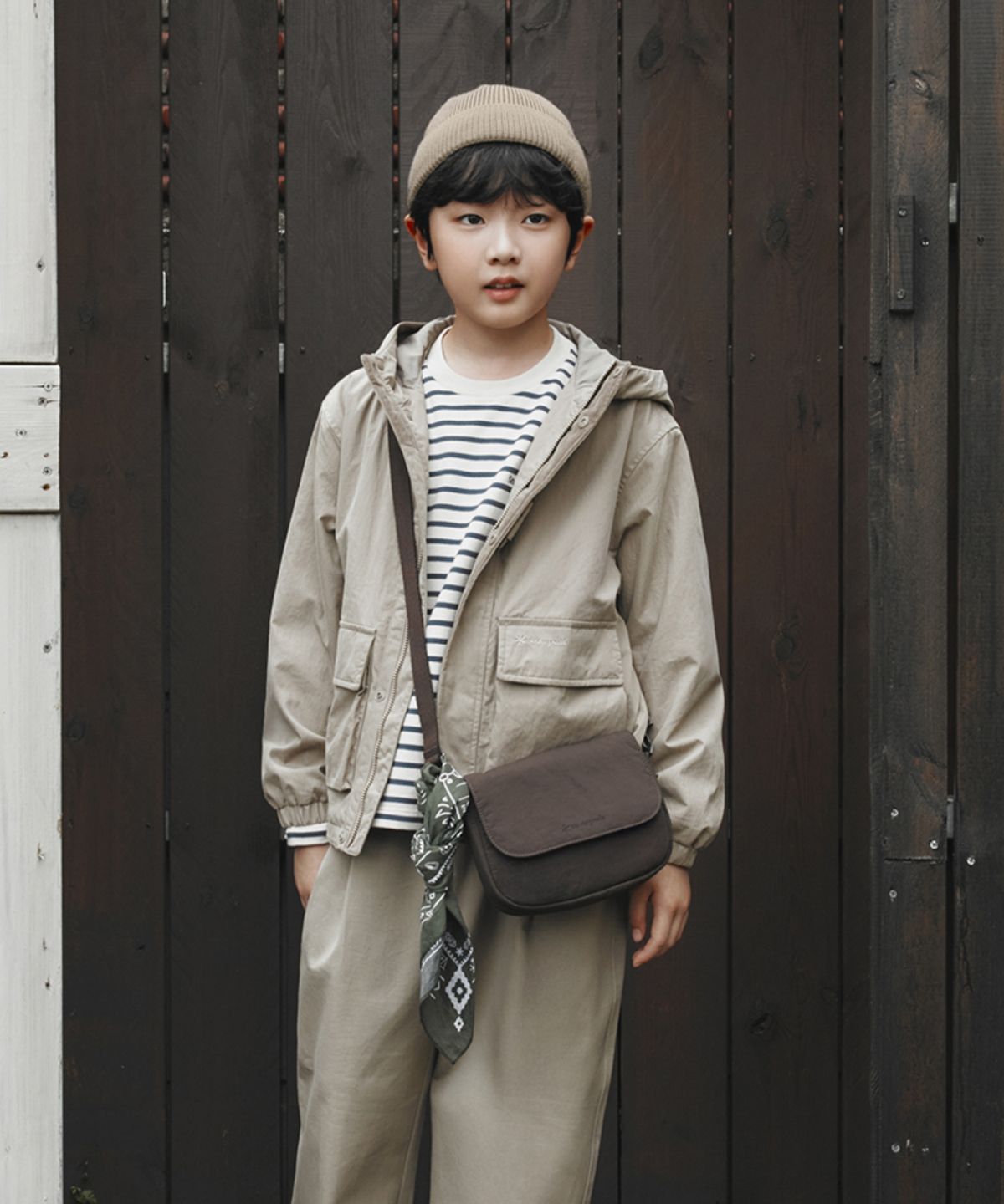 스노우피크 어패럴 키즈(SNOWPEAK APPAREL KIDS) 키즈 스트라이프 긴팔 티셔츠 (S26FKFTL81) Vintage Blue