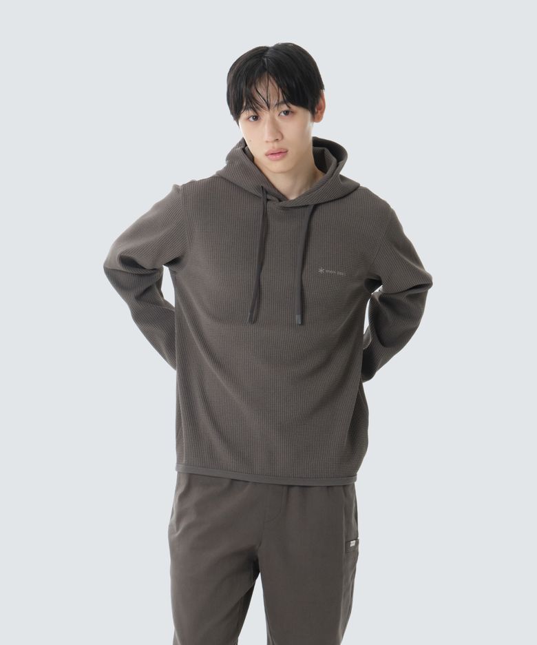 테이진 델타피크 와플 후드 티셔츠 (S26FUTHD16) Dark Gray