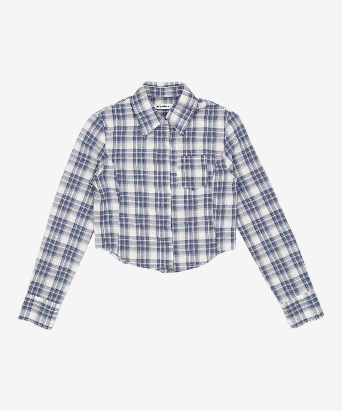 어반드레스(AVANDRESS) Slender Check Shirt BLUE S