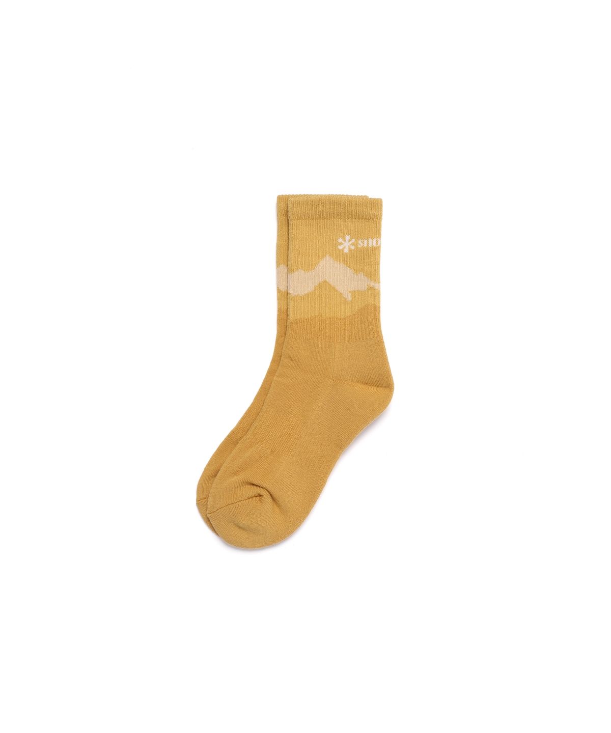 스노우피크 어패럴(SNOWPEAK APPAREL) 내추럴 패턴 크루삭스 (S26FUFSO32) Mustard