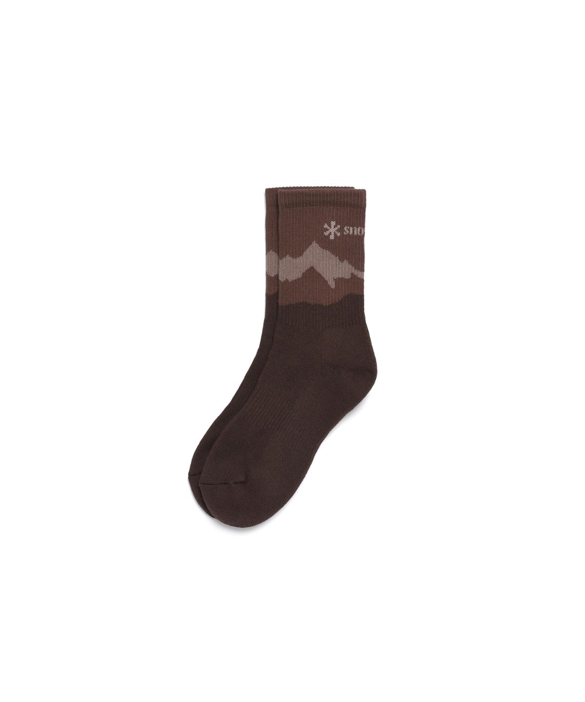 스노우피크 어패럴(SNOWPEAK APPAREL) 내추럴 패턴 크루삭스 (S26FUFSO32) Choco Brown