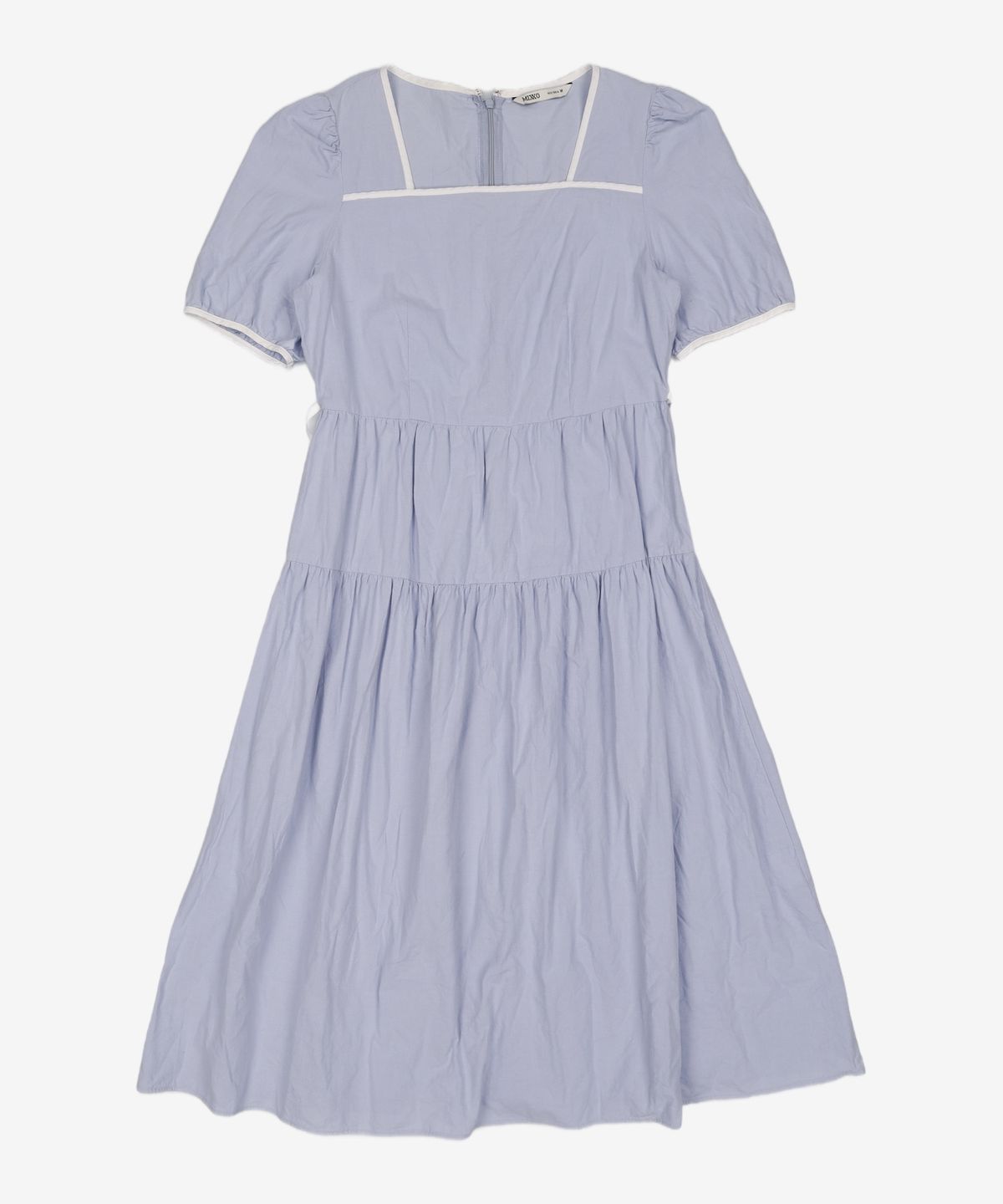 미쏘(MIXXO) 스퀘어넥 배색 롱 원피스_MIWOWD601G M