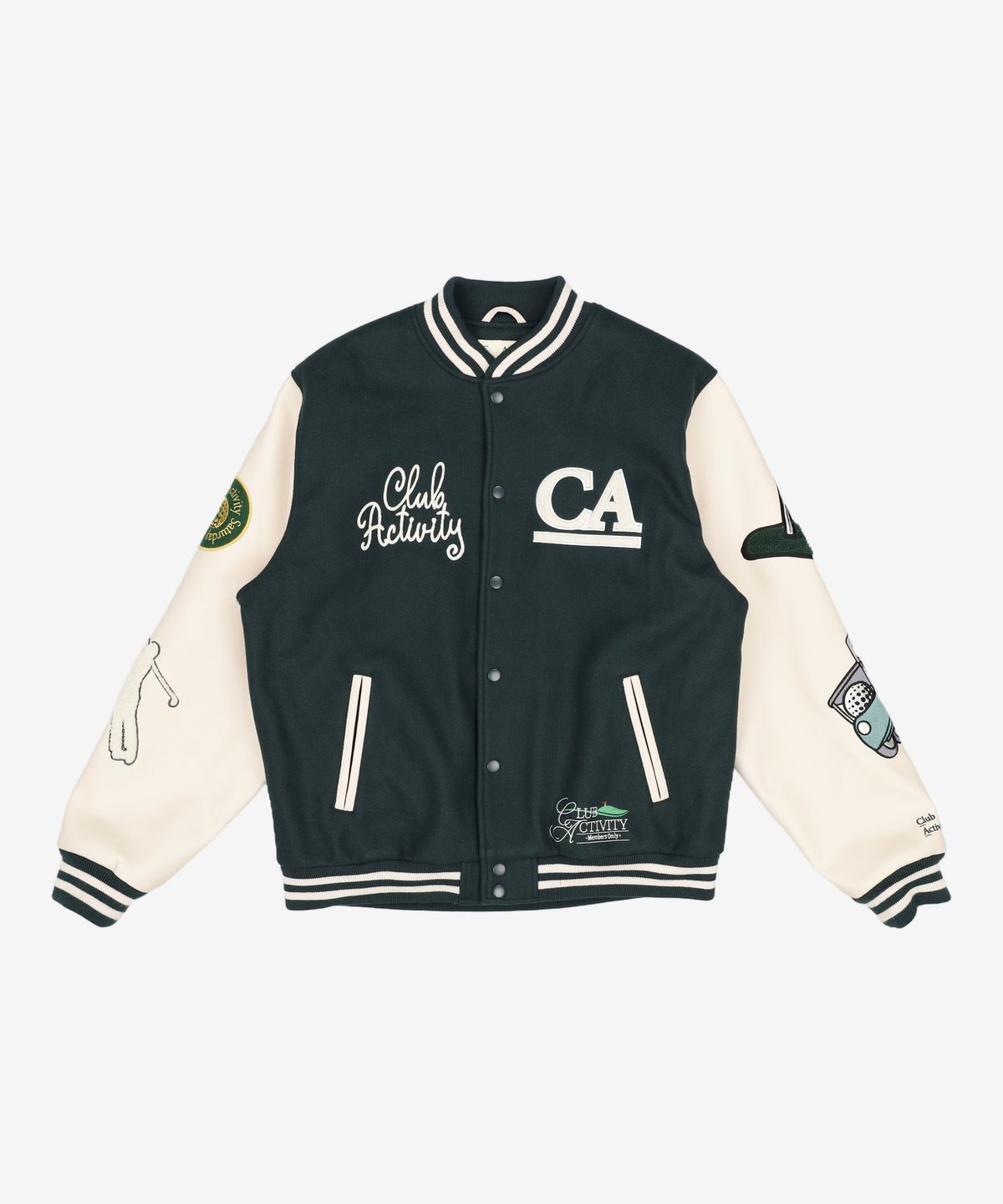 클럽액티비티(CLUBACTIVITY) Letterman Jacket Green L