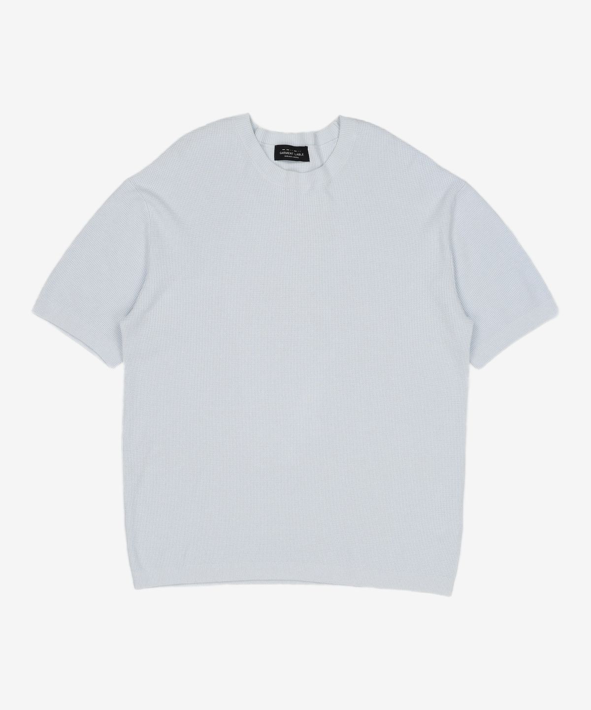 가먼트레이블(GARMENT LABLE) Shory Sleeve Waffle Knit - Sky Blue S