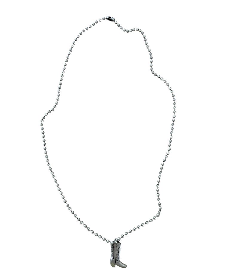Boots Antique Silver Ball Chain Necklace