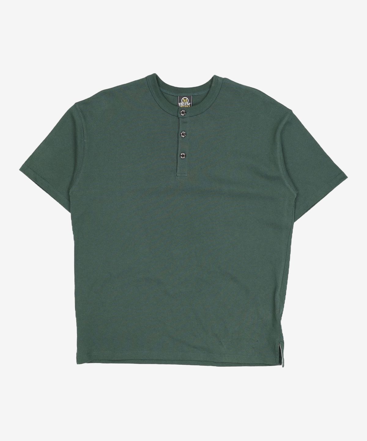 프리즘웍스(FRIZMWORKS) HENLEY NECK HALF TEE _ DARK GREEN M