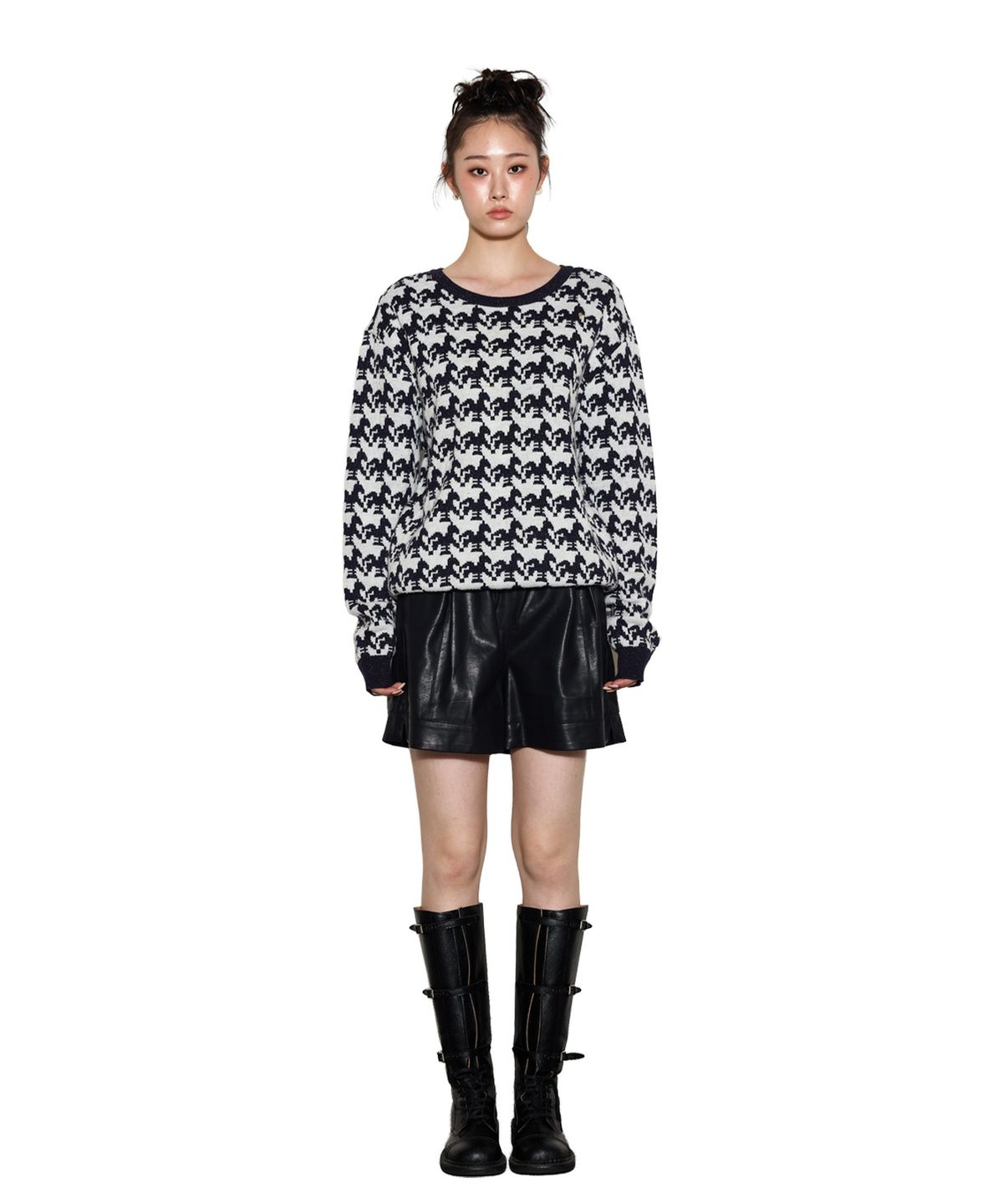 그리디어스(GREEDILOUS) GR Houndtooth Knit