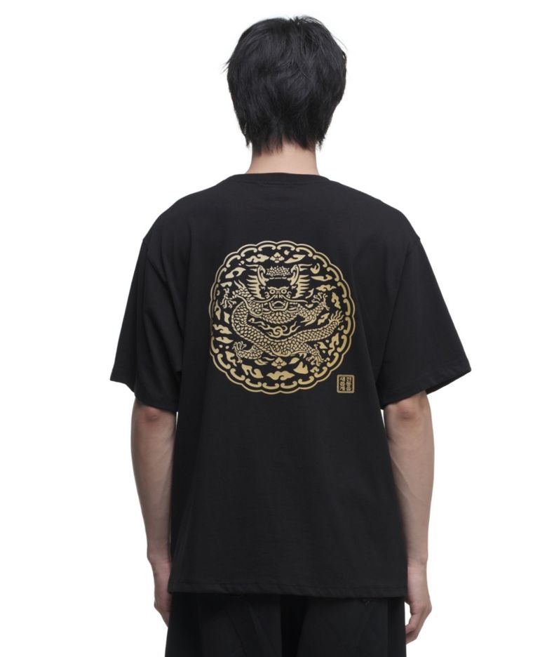 Gonryong Oversized T-shirt ,Gold Print  (3 colors)