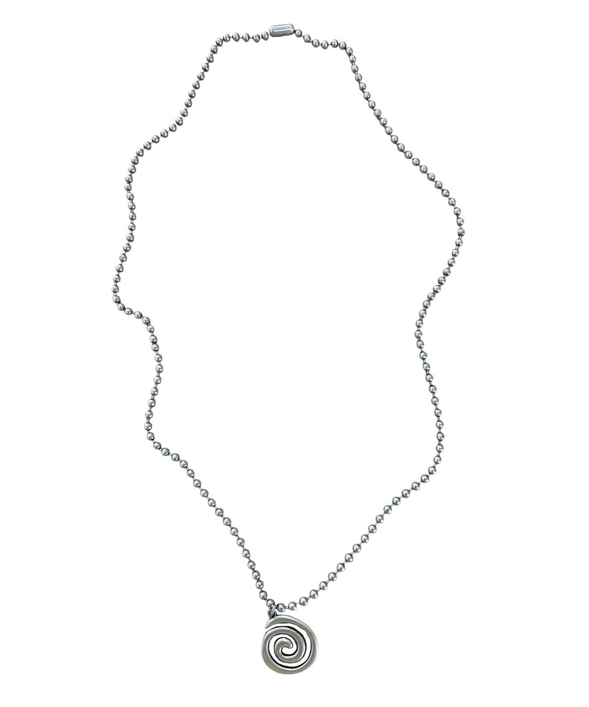 스케이터락(SK8ER ROCK) Spiral Antique Silver Ball Chain Necklace