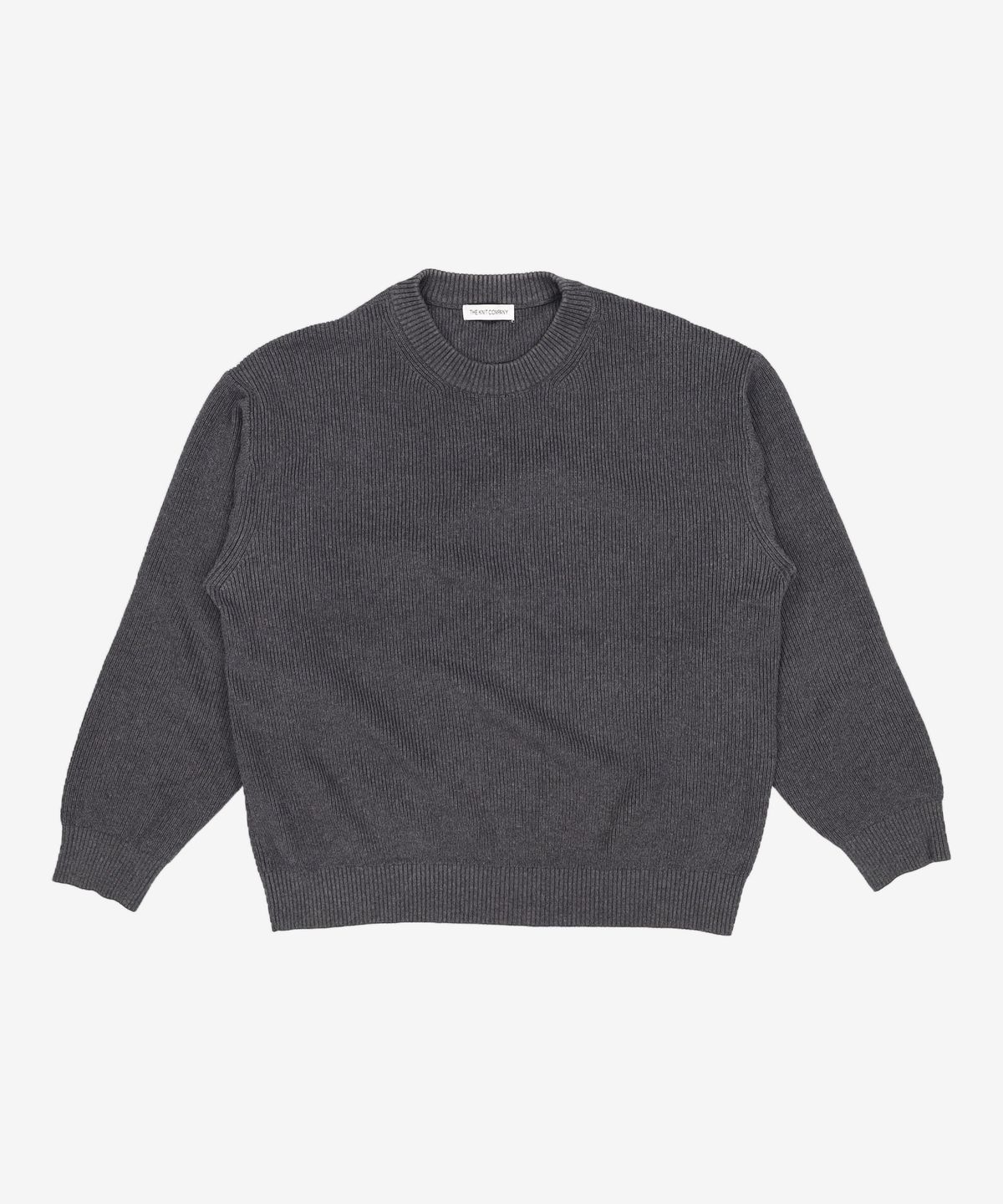 더니트컴퍼니(THEKNITCOMPANY) 마일드 코튼 리브드 니트 [차콜] L