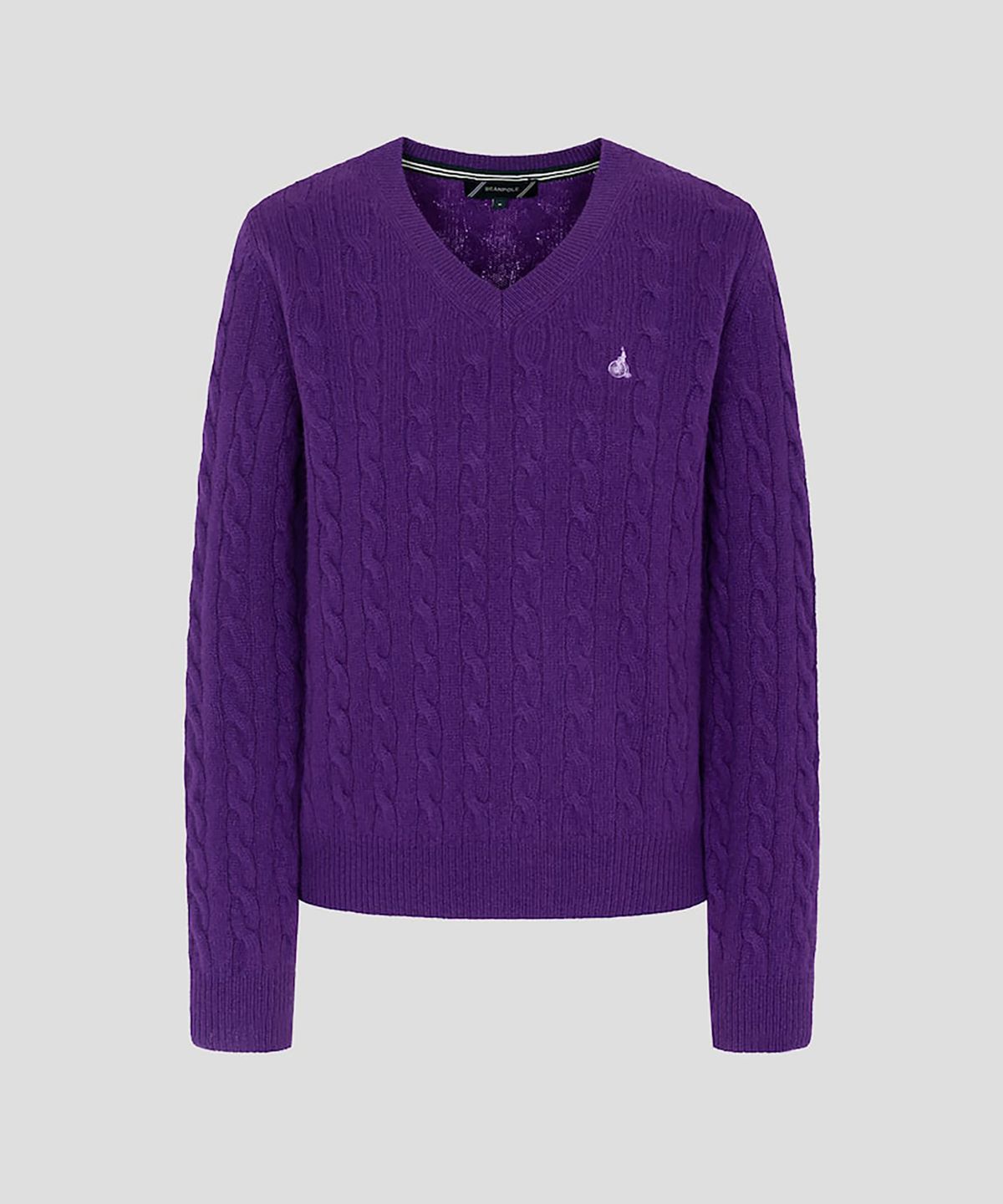 빈폴 레이디스(BEANPOLE LADIES) [Essential] 울 케이블 브이넥 니트  퍼플 (BF6951E01U)
