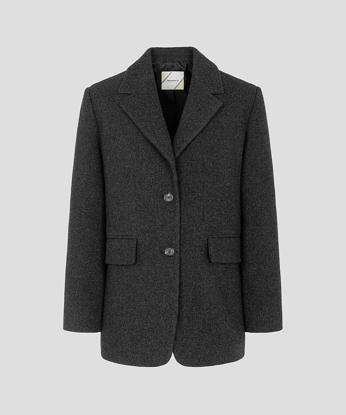 빈폴 레이디스(BEANPOLE LADIES) 울 솔리드 세미오버핏 재킷  애쉬 (BF6911C354)