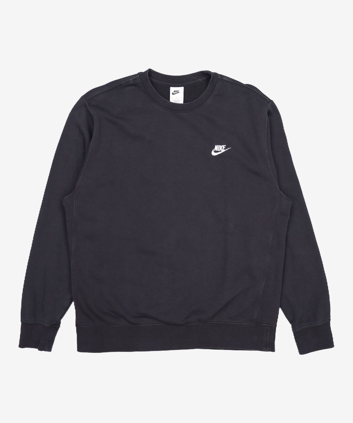 나이키(NIKE) 스포츠웨어 클럽 프렌치 테리 크루 M - 블랙:화이트 / BV2667-010 XL