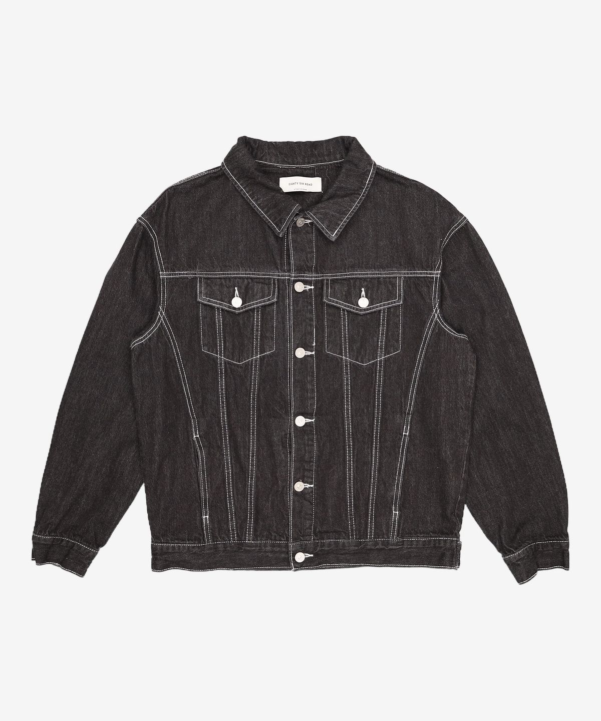 86로드(86ROAD) 2724 Washing denim jacket RAW BLACK L