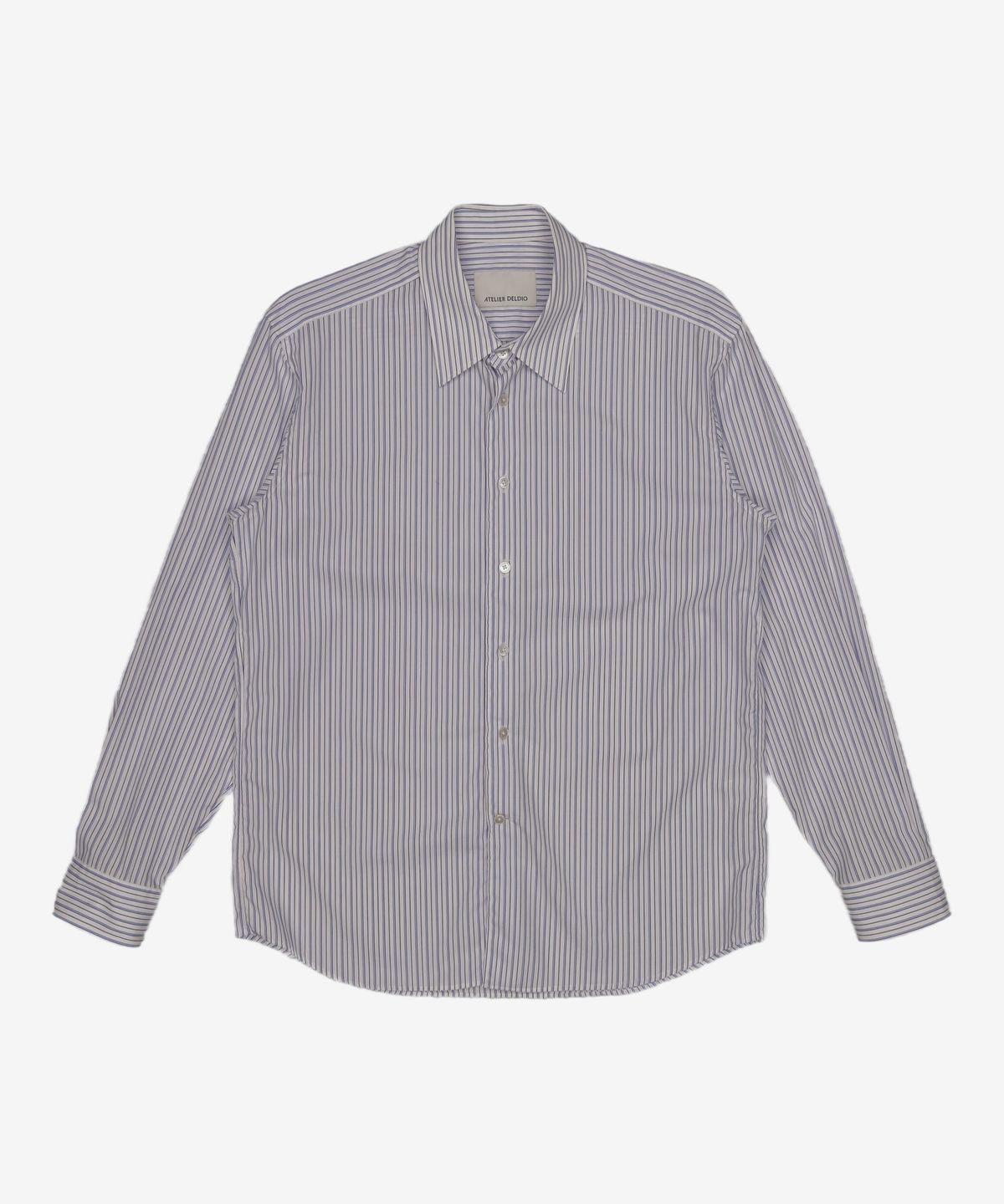 아틀리에 델디오(ATELIER DELDIO) ORGANIC COTTON STRIPE TAPERED SHIRT (BLUE) M