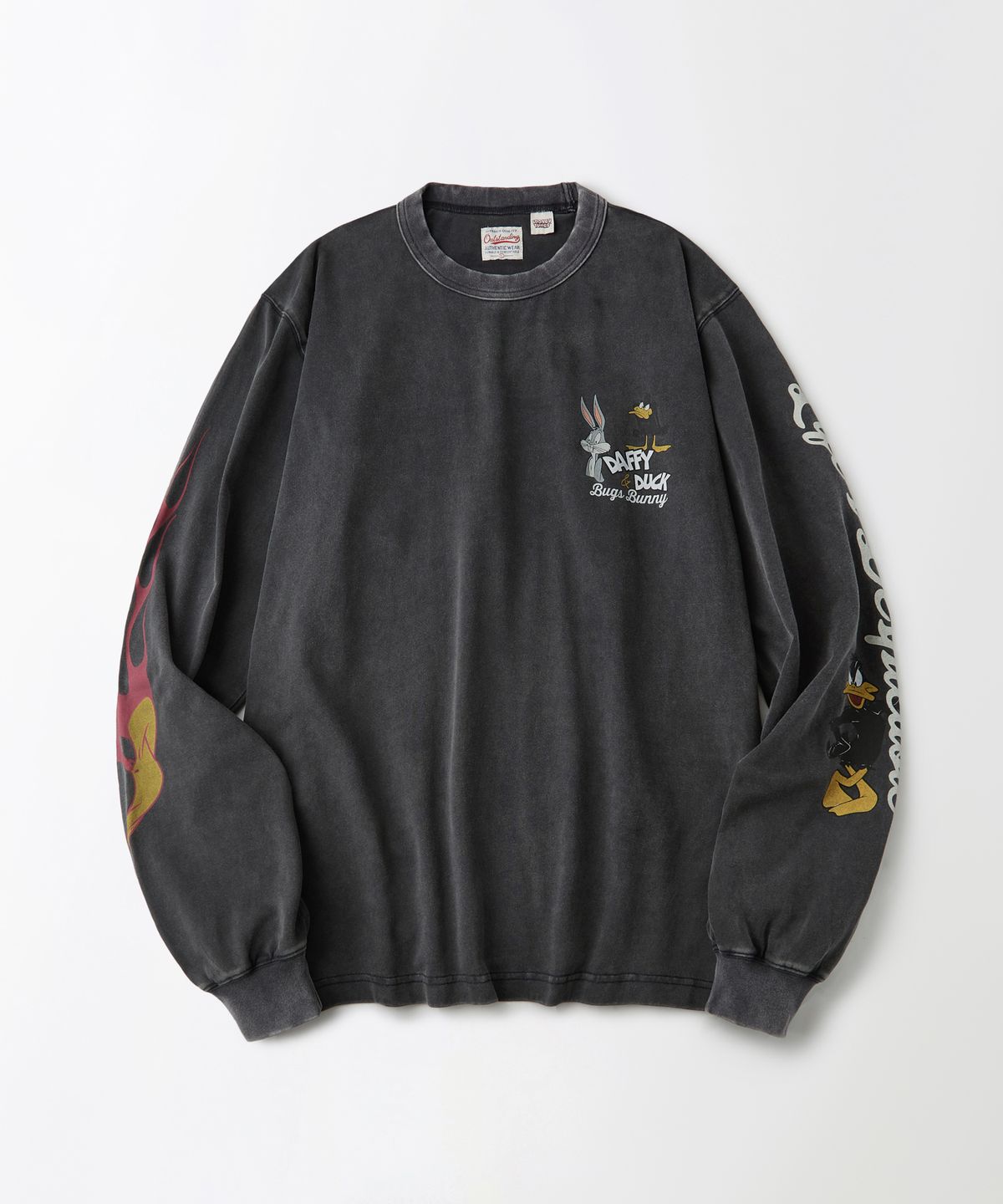 아웃스탠딩(OUTSTANDING) [LOONEY TUNES] LONG SLEEVE(BUGS BUNNY)_VINTAGE CHARCOAL
