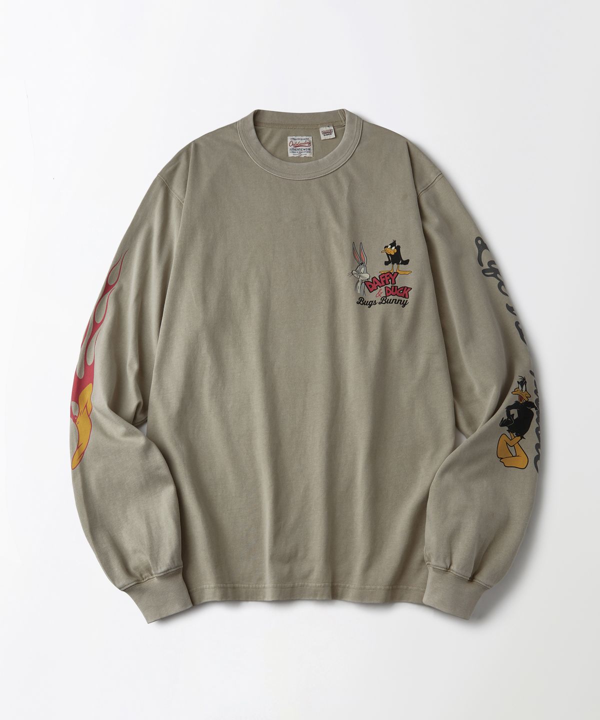 아웃스탠딩(OUTSTANDING) [LOONEY TUNES] LONG SLEEVE(BUGS BUNNY)_VINTAGE BEIGE