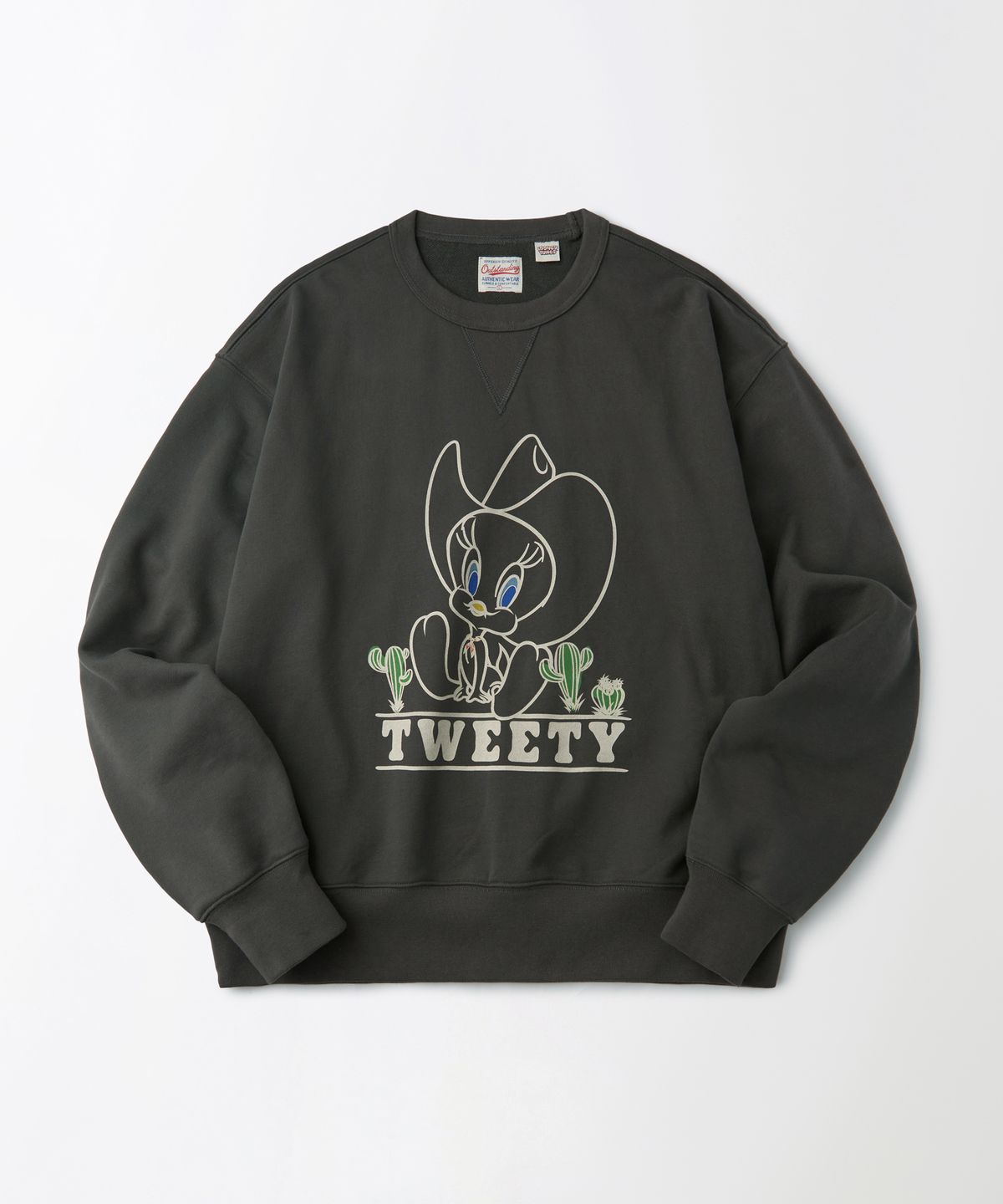 아웃스탠딩(OUTSTANDING) [LOONEY TUNES] SWEAT(TWEETY)_CHARCOAL