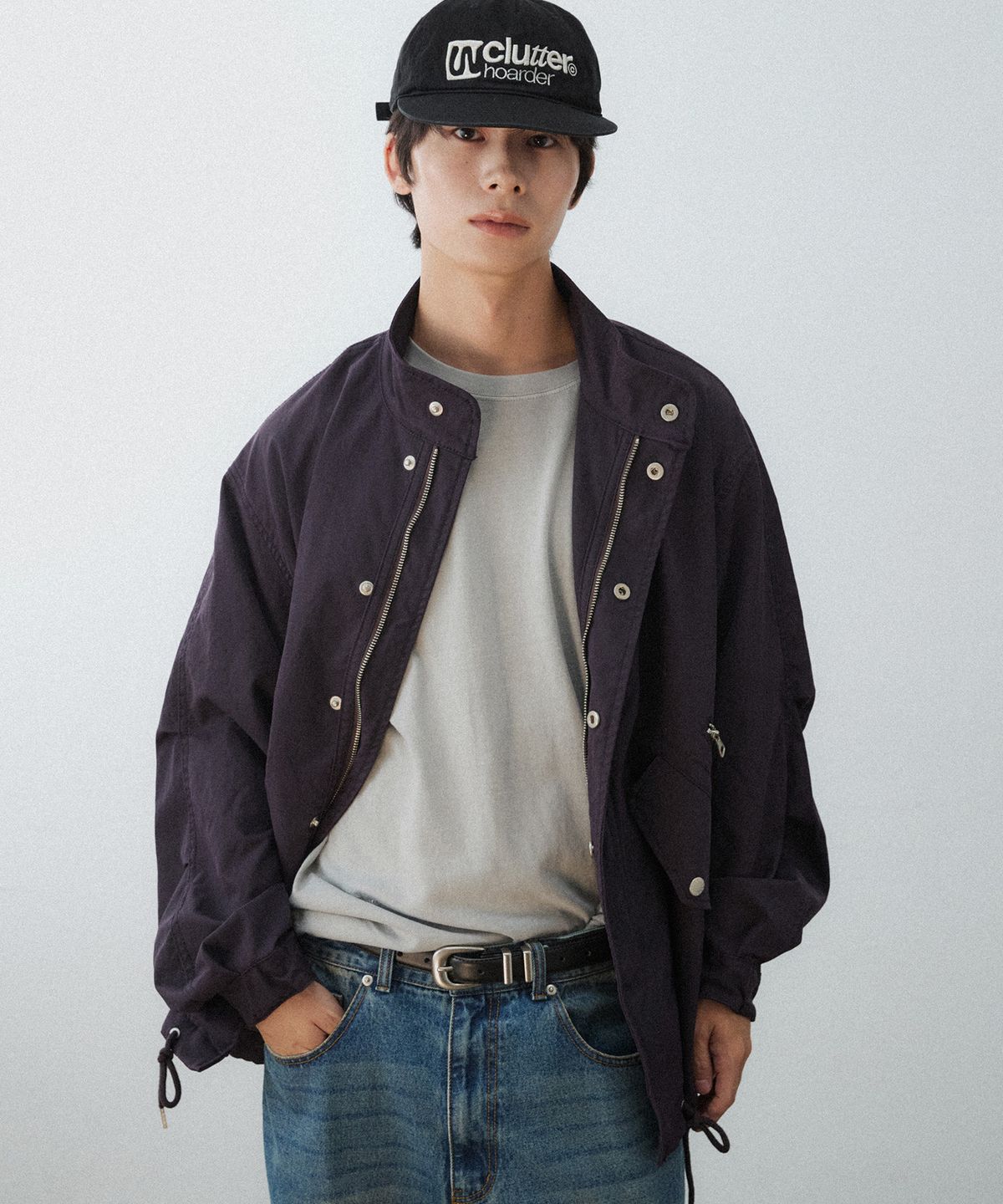 더블유엠씨(WMC) 워시드 필드 자켓_PURPLE