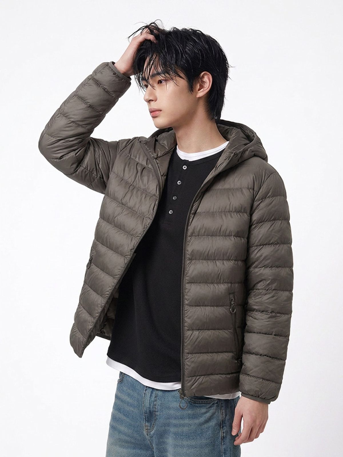 행텐(HANGTEN) 공용 후드 경량 퀼팅 점퍼_185(10590-010-801-69)