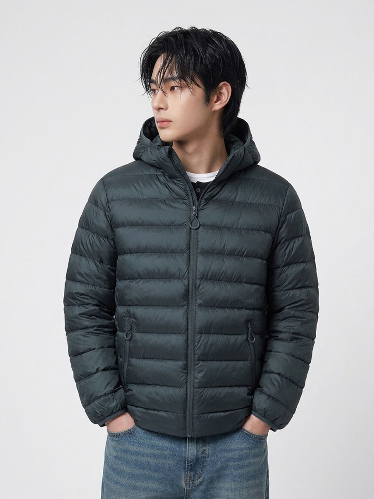 행텐(HANGTEN) 공용 후드 경량 퀼팅 점퍼_265(10590-010-801-69)