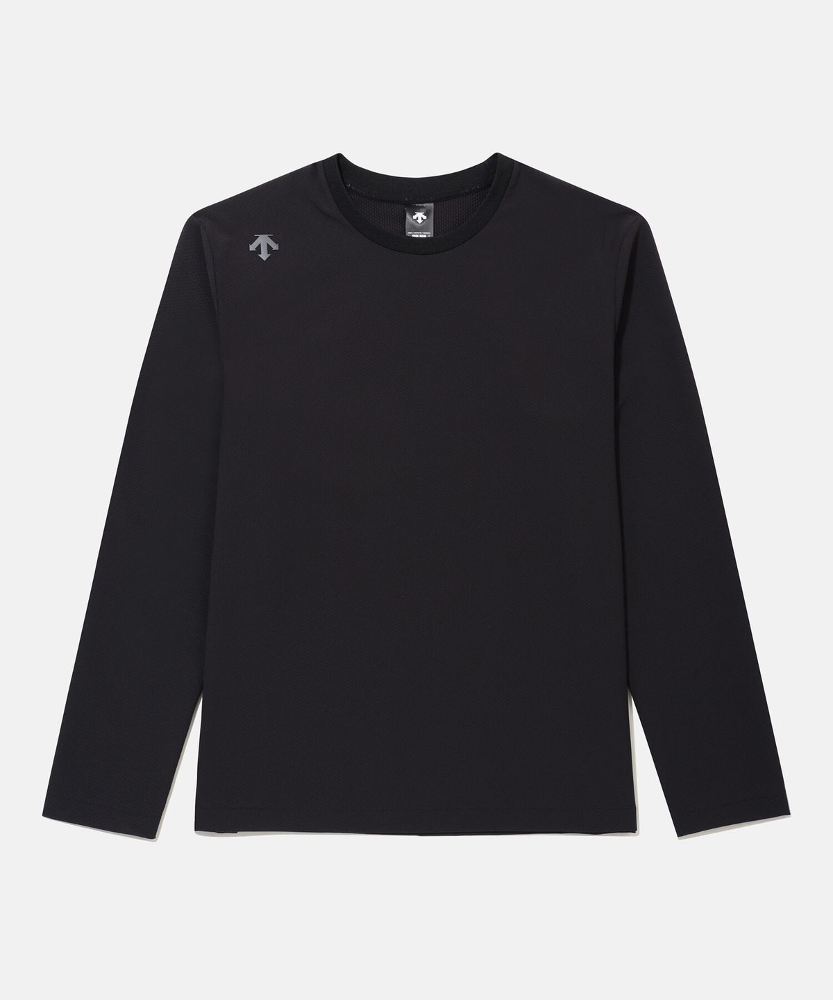데상트(DESCENTE) 남성 스톰 플리스 백그래픽 맨투맨 블랙 SR321DWH92