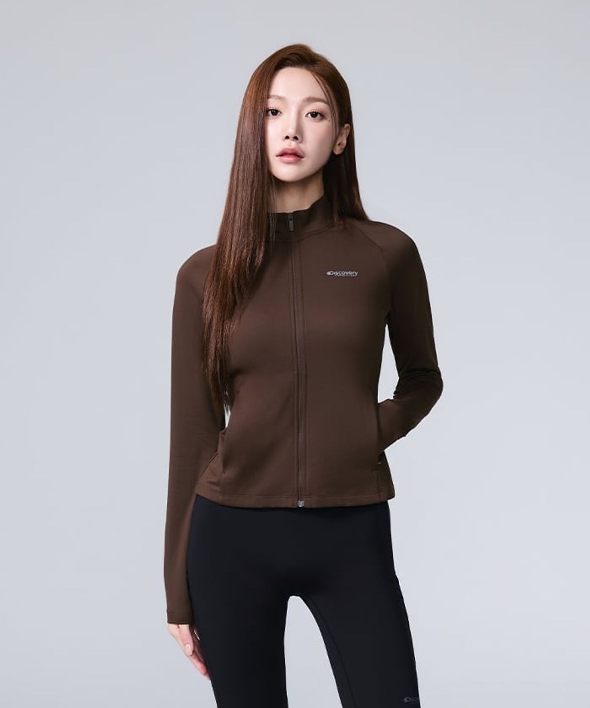 디스커버리 익스페디션(DISCOVERY EXPEDITION) 여성 파워 스트레치 풀집 자켓 (Brown)