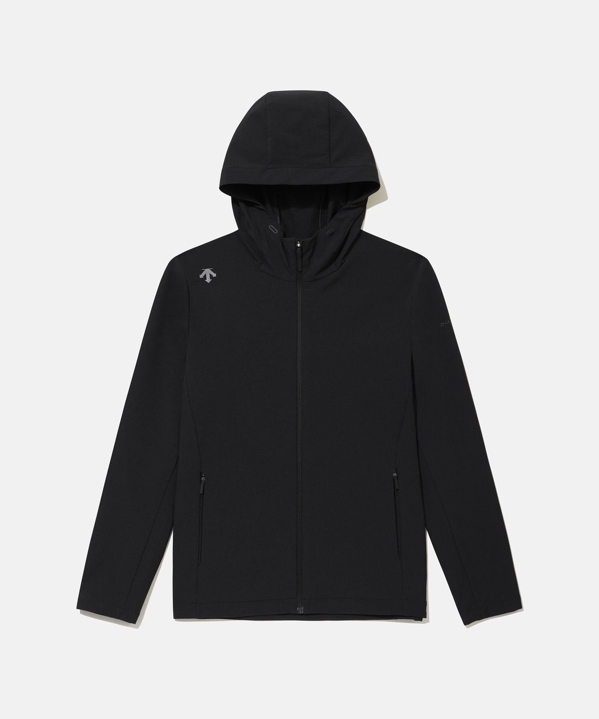 데상트(DESCENTE) 남성 스톰 플리스 후드형 집업 자켓 블랙 SR321DWT91