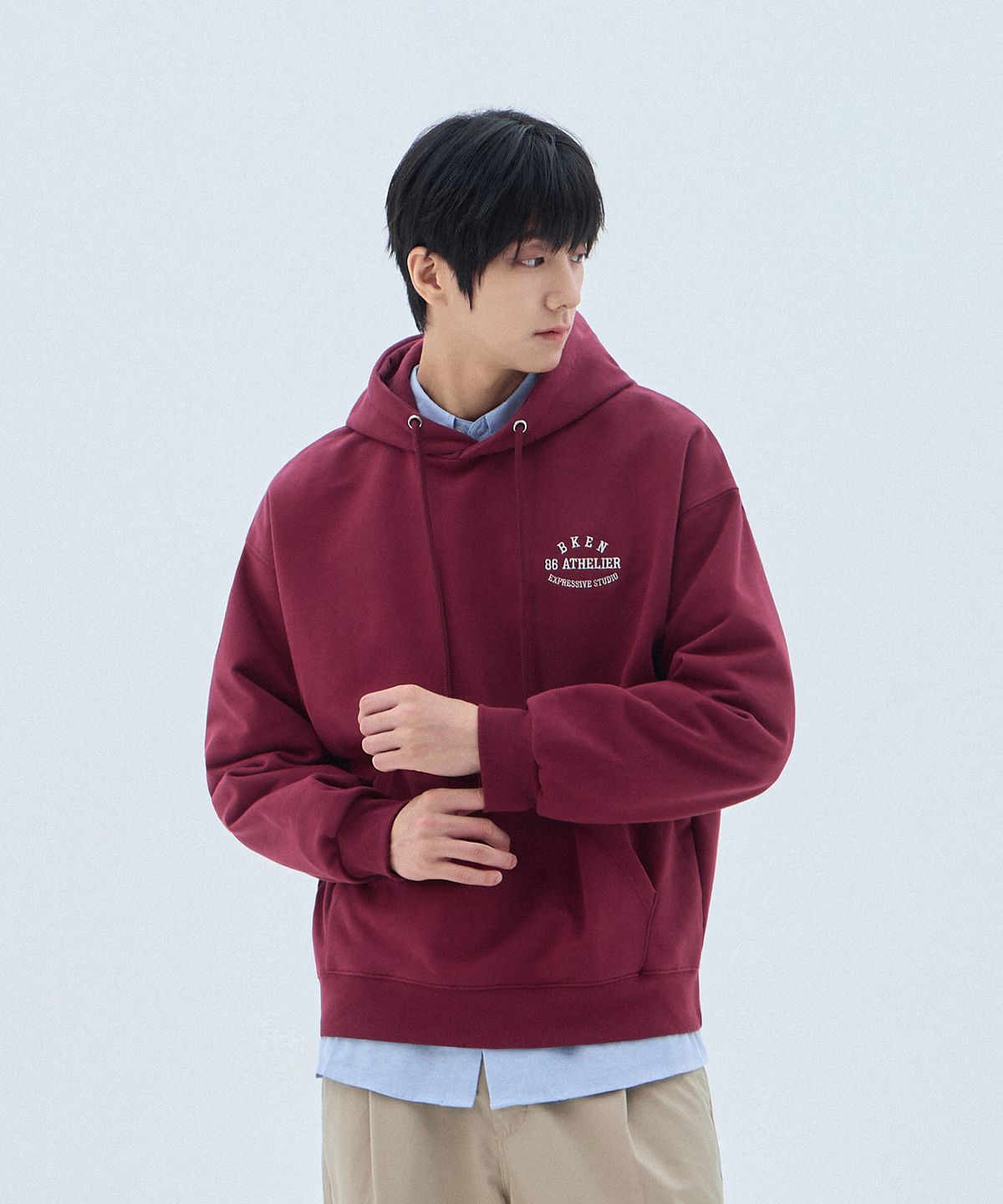 바켄(BAKKEN) [MEN] 86 아틀리에 레터링 후드티 BK6975 (3COLOR)