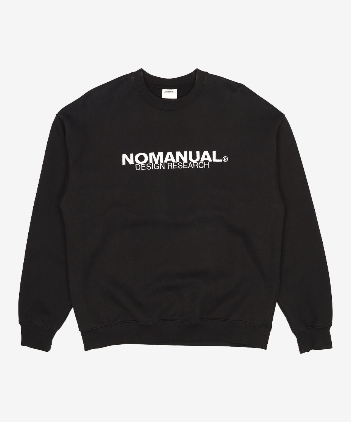 노매뉴얼(NOMANUAL) D.R LOGO SWEATSHIRT - BLACK L