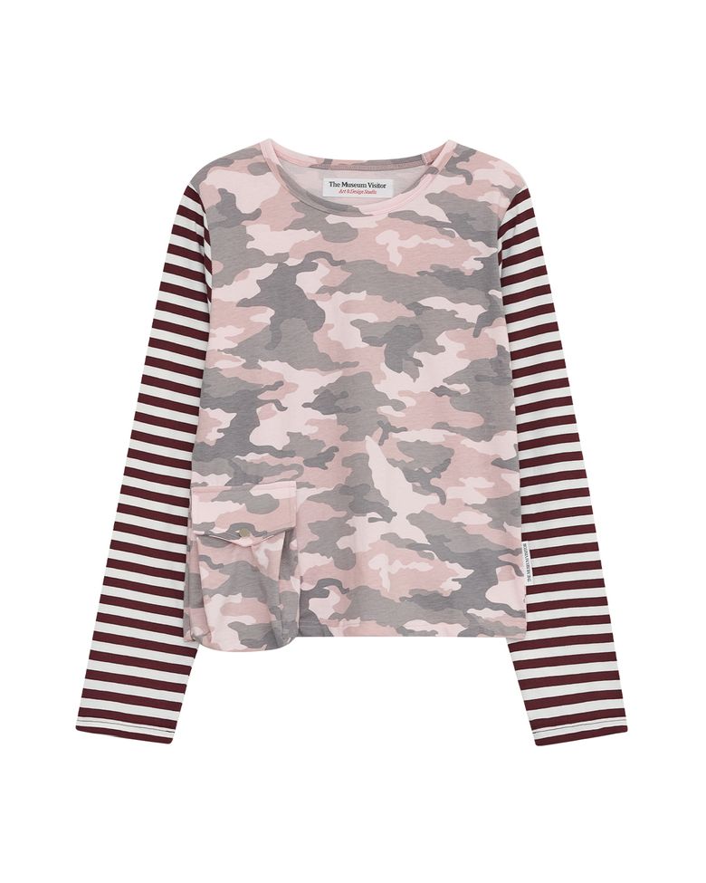 W CAMO POCKET LONG SLEEVE (PINK CAMO)