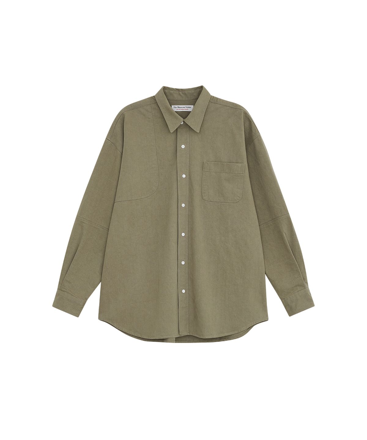 더뮤지엄비지터(THEMUSEUMVISITOR) BUTTON-UP WASHED SHIRT (KHAKI)
