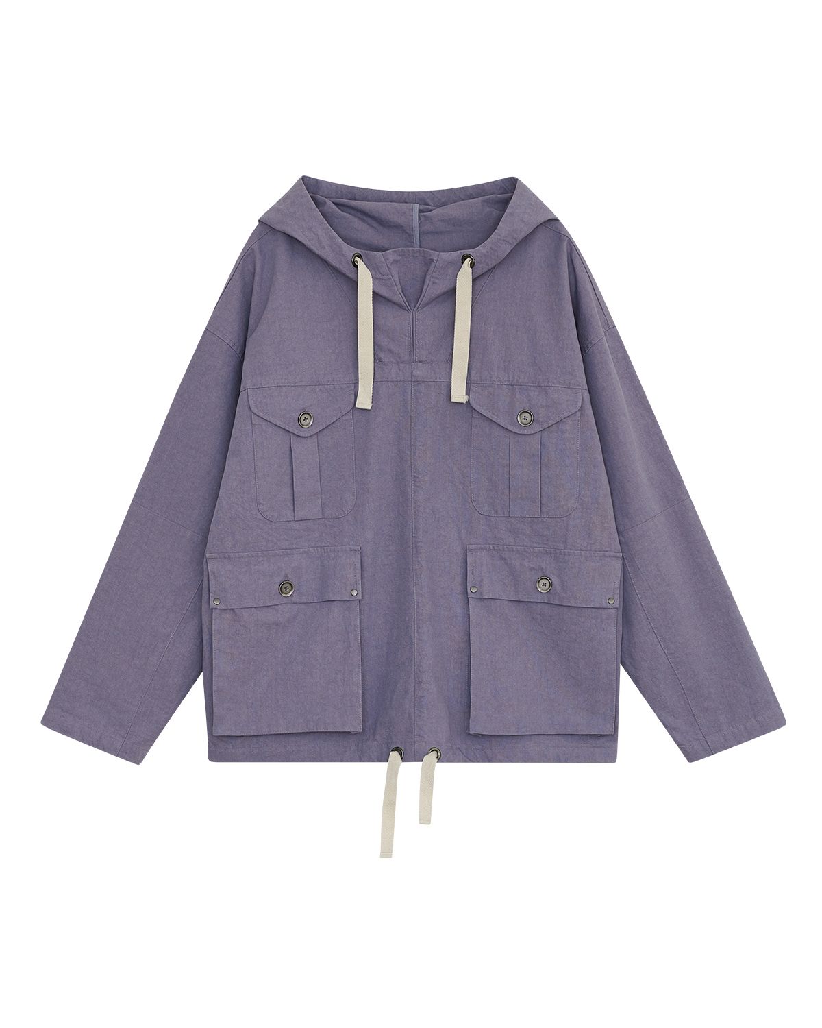 더뮤지엄비지터(THEMUSEUMVISITOR) UTILITY POCKET ANORAK JACKET (VIOLET)