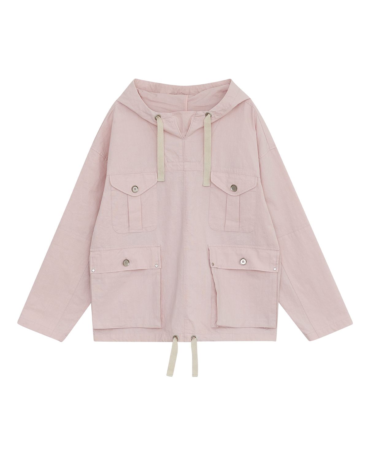 더뮤지엄비지터(THEMUSEUMVISITOR) UTILITY POCKET ANORAK JACKET (INDI PINK)