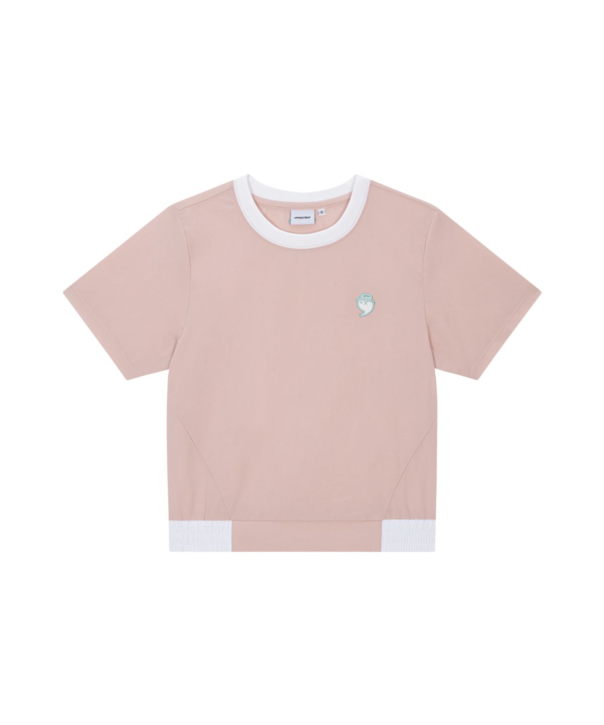 어퍼스트롭 골프(UPPERSTROP GOLF) [UWTF1032-03] 여성 우븐 반팔 티셔츠 핑크