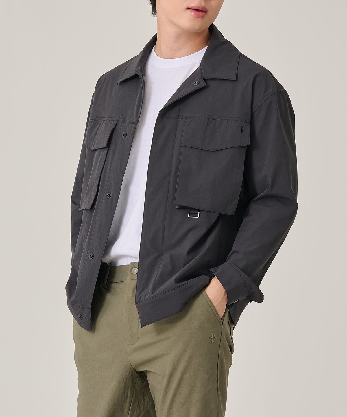 빌트모아(BILTMORE) 남성 나일론 스판 셔츠형 블루종 자켓