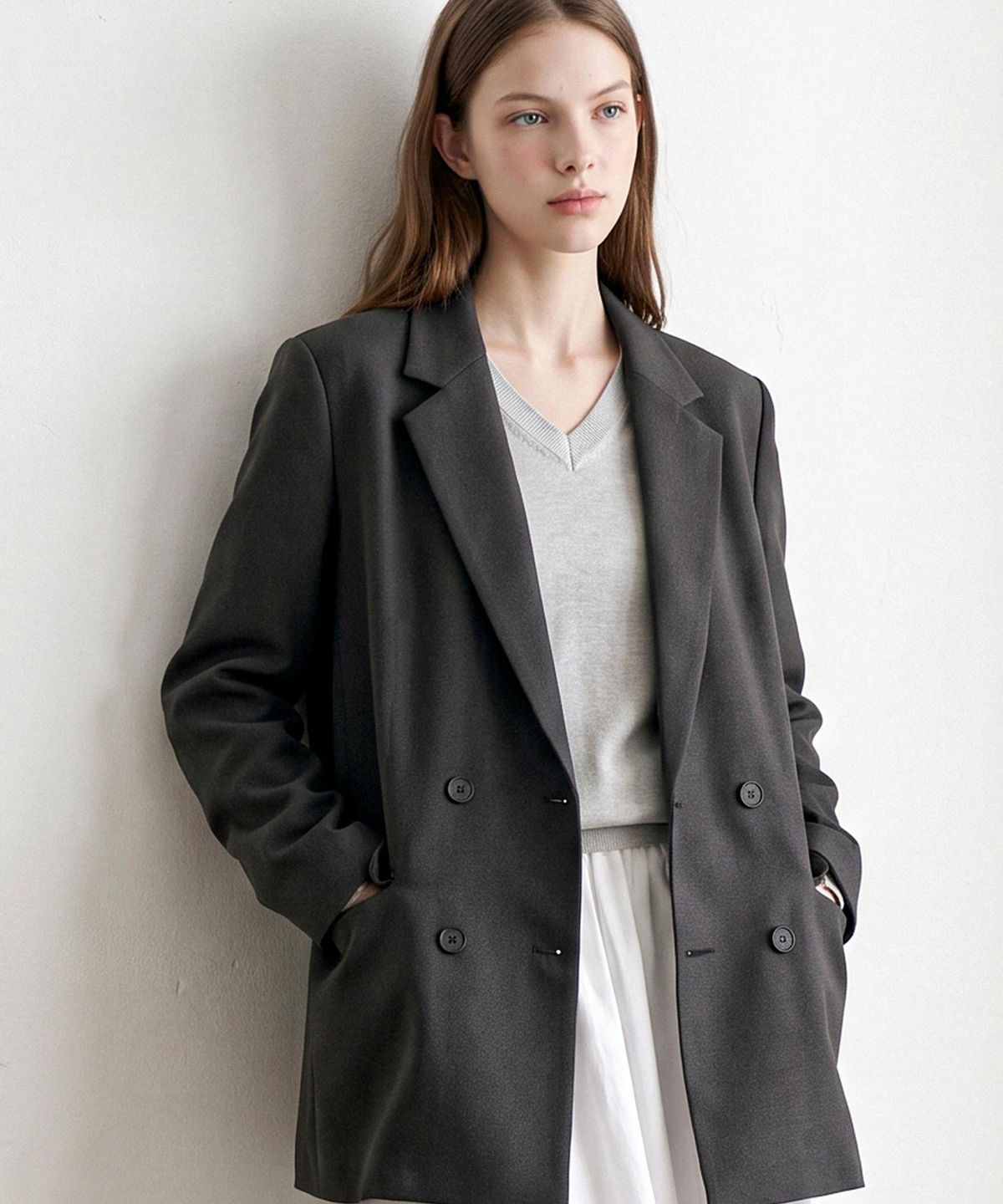 포에버21(FOREVER21) 오버핏 더블 테일러드 자켓 (FTDCJK018)
