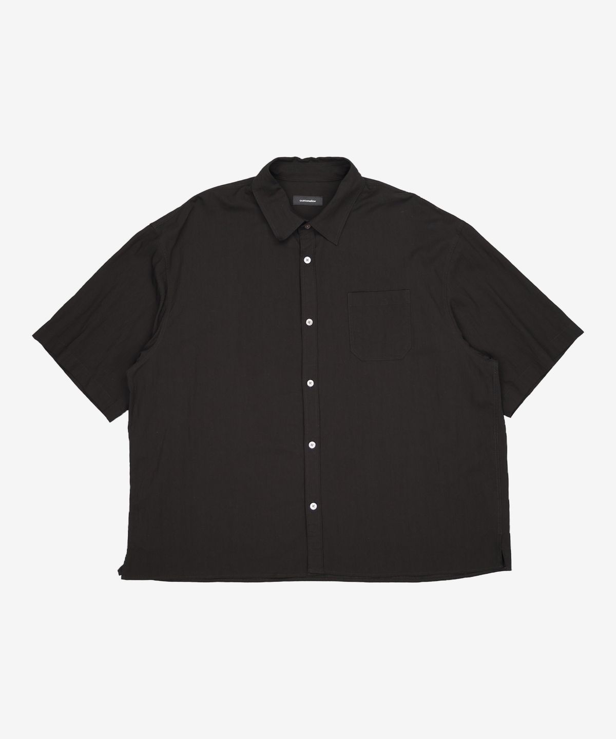 커스텀멜로우(CUSTOMELLOW) Black Oversized Pleasant Half Shirt CWSAM26311BKX XL