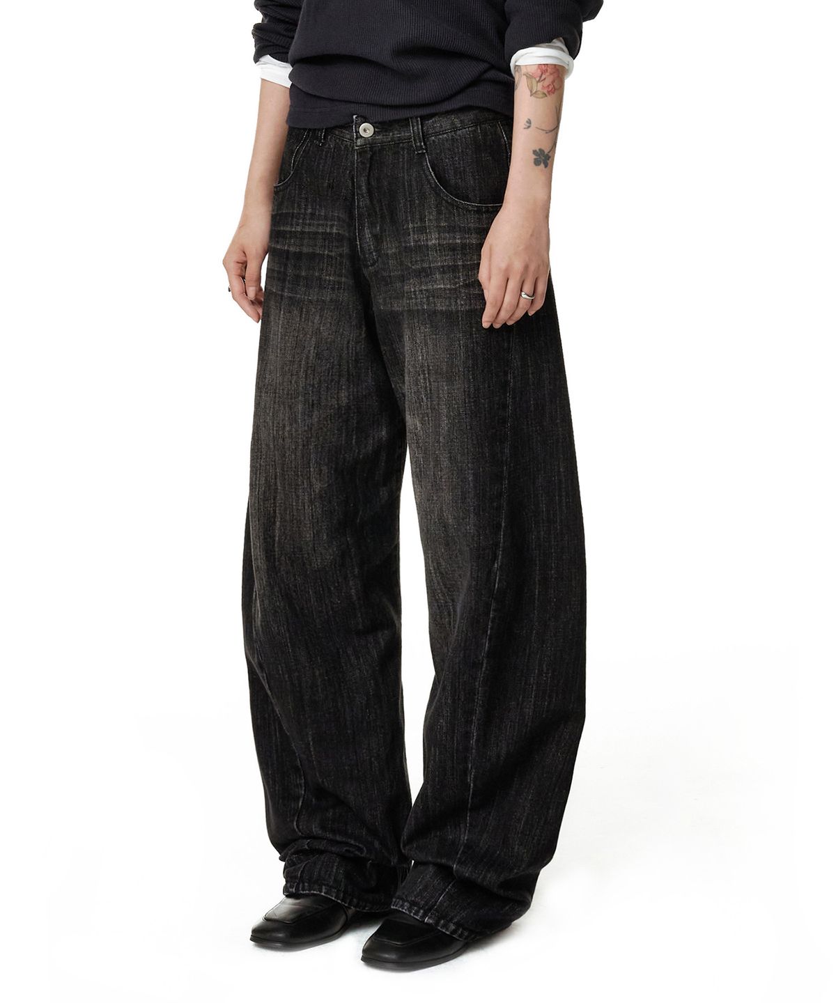 데케트 우먼(DECET WOMEN) Engineered Pants DCWPT033BLACK