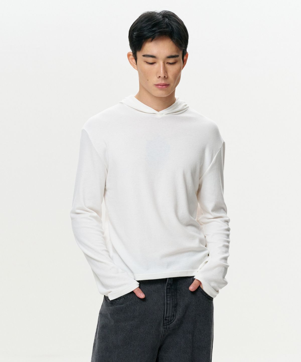 이알에이(ERA) MEN ERA JERSEY HOODED TOP - IVORY