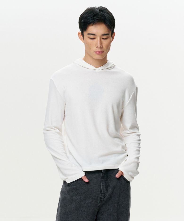 MEN ERA JERSEY HOODED TOP - IVORY