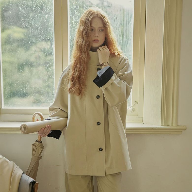 PM_Color-blocked half trench coat