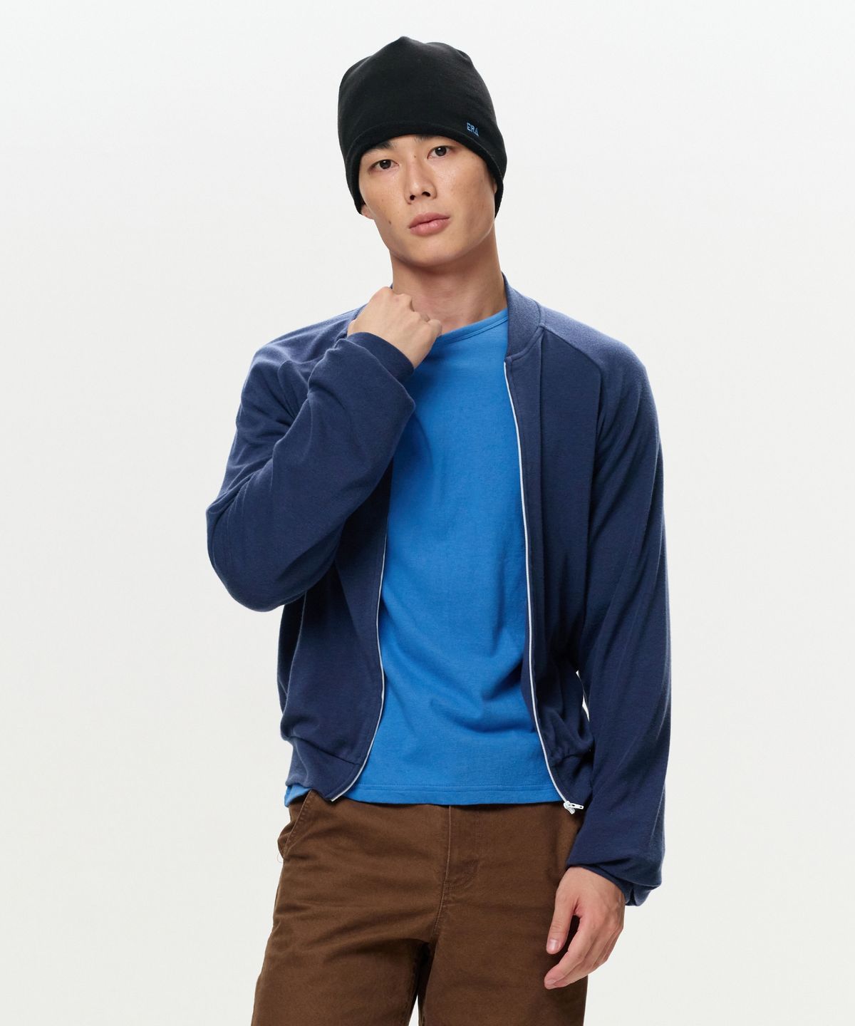 이알에이(ERA) MEN ERA RAGLAN JERSEY ZIP-UP - MIDNIGHT