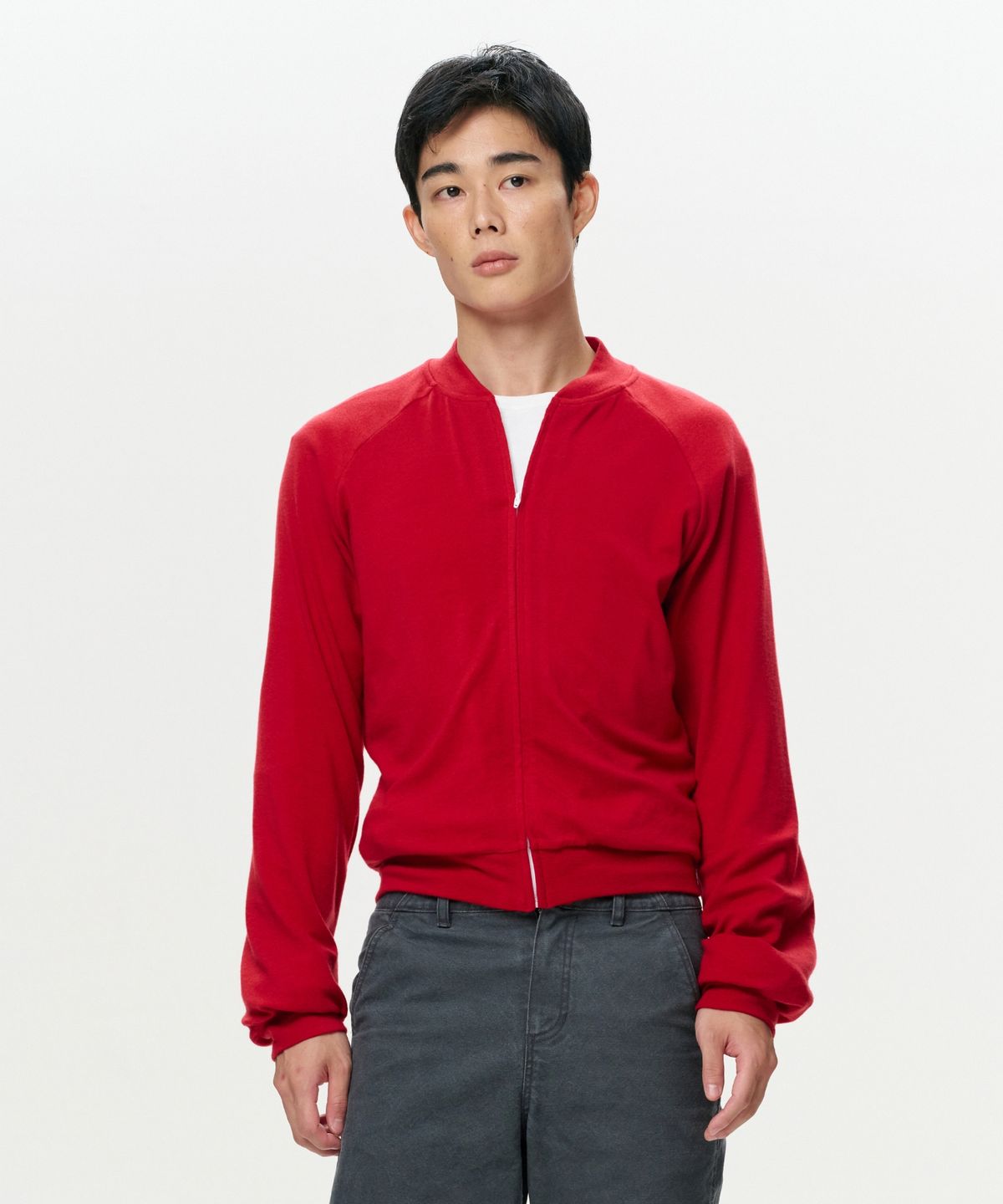 이알에이(ERA) MEN ERA RAGLAN JERSEY ZIP-UP - RUBY