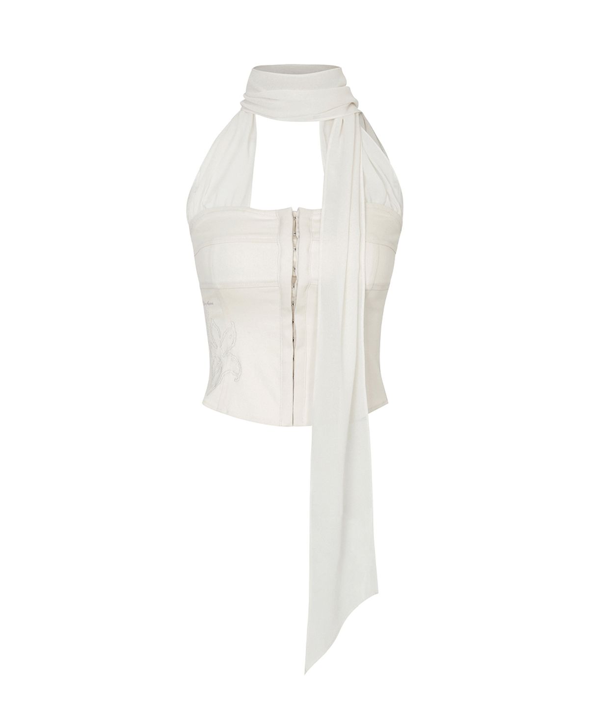 페인오어플레져(PAINORPLEASURE) MIDNIGHT HALTER TOP cream
