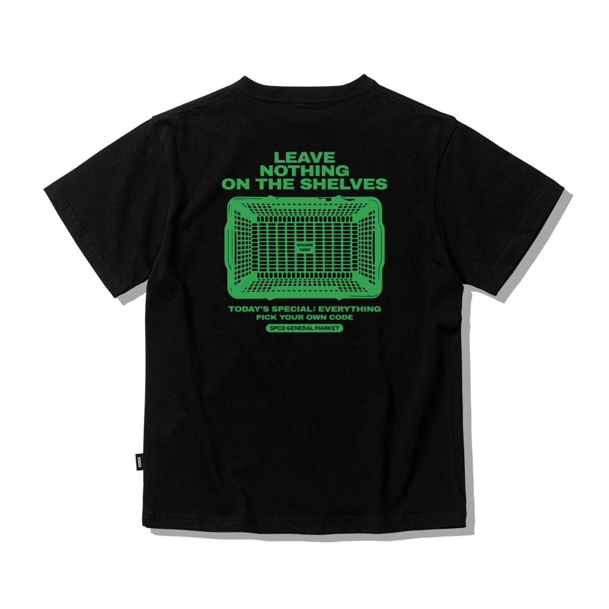 스플래시코드 키즈(SPLASHCODE KIDS) 키즈 반팔 티셔츠 블랙 - 마켓(Market)