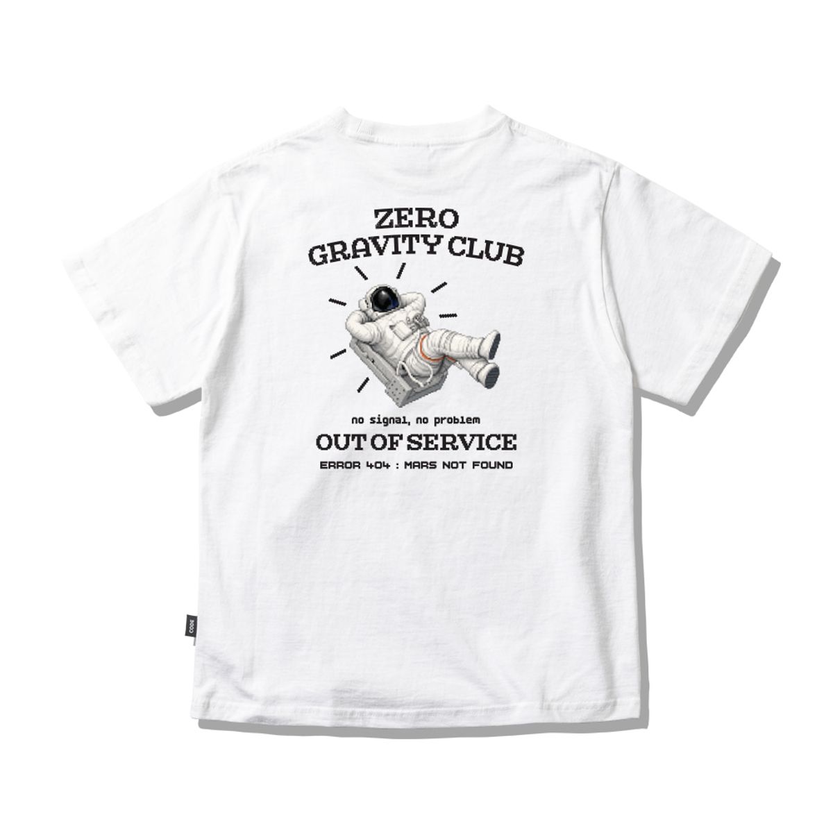 스플래시코드 키즈(SPLASHCODE KIDS) 키즈 반팔 티셔츠 화이트 - 무중력 클럽(Zero Gravity Club)