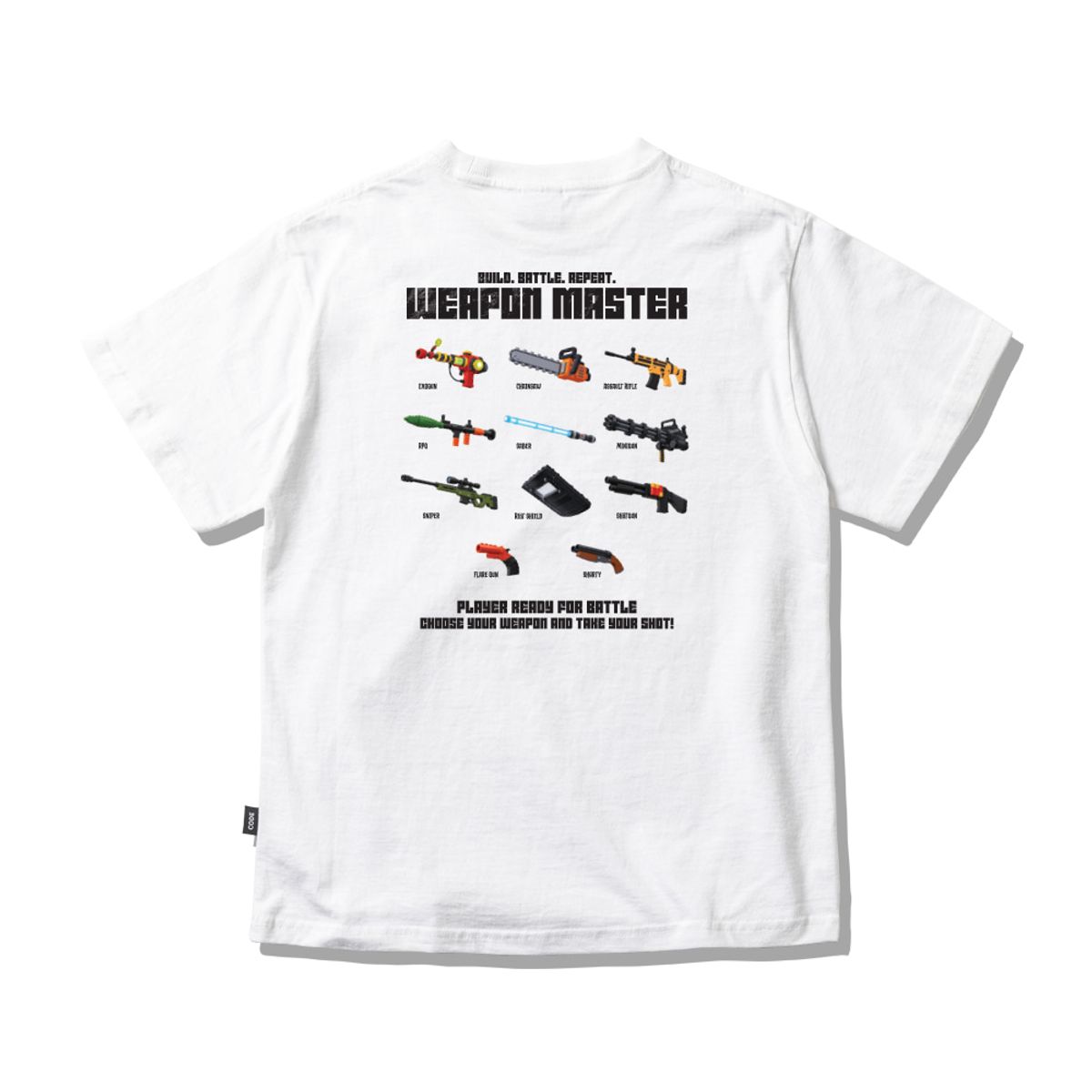 스플래시코드 키즈(SPLASHCODE KIDS) 키즈 반팔 티셔츠 화이트 - 웨폰 마스터(Weapon Master)