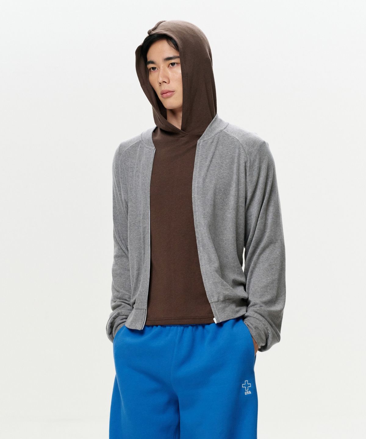 이알에이(ERA) MEN ERA RAGLAN JERSEY ZIP-UP - CLOUD