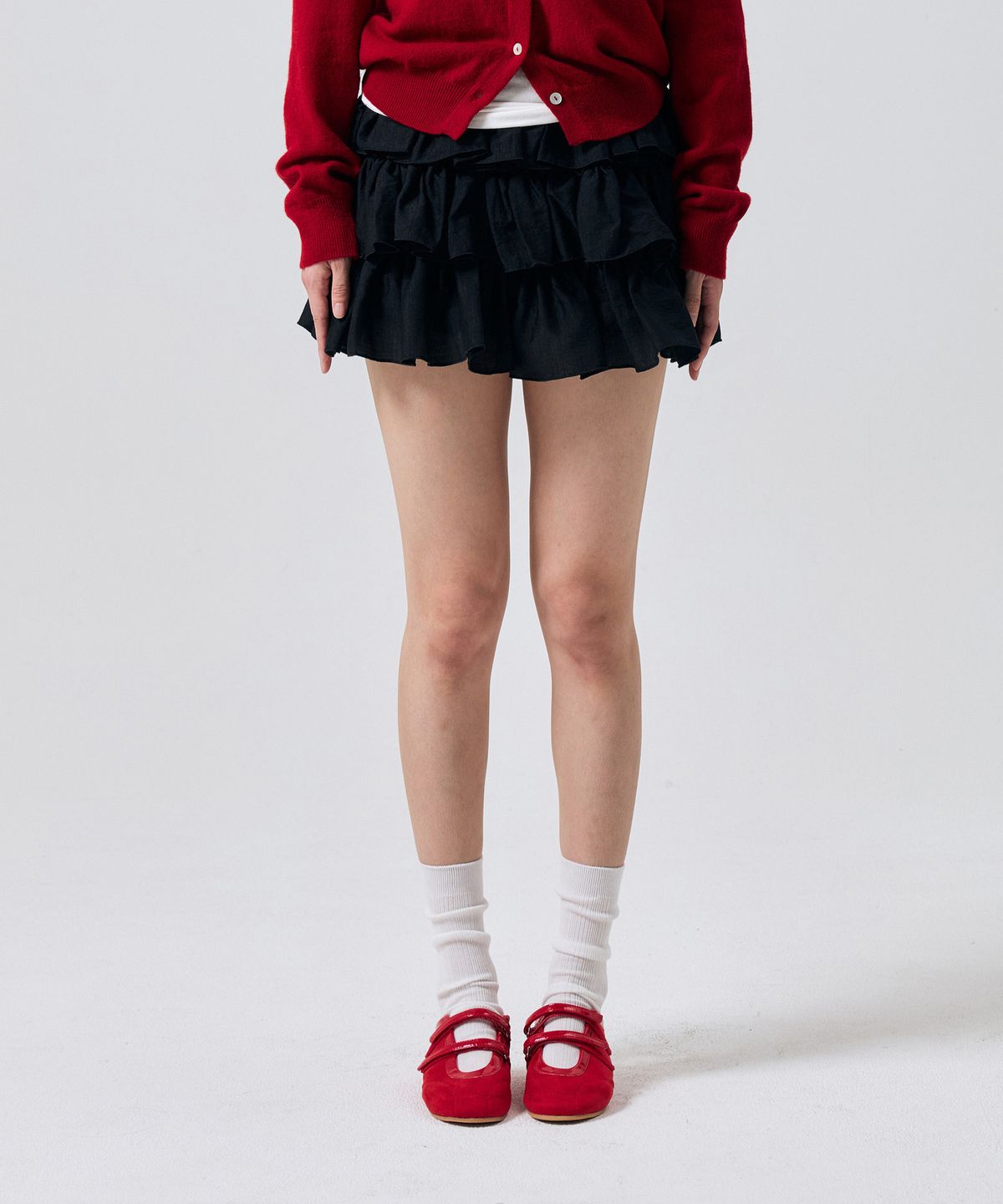 아리킴(ARIKIM) IVY MINI CANCAN SKIRT PANTS / BLACK